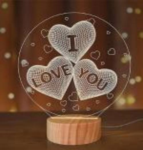 I Love You 3D Heart Lamp 🌟💫